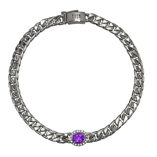 AMETHYST CUBAN CHOKER