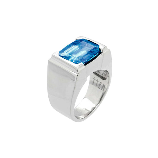 MIDCENT RING BLUE TOPAZ
