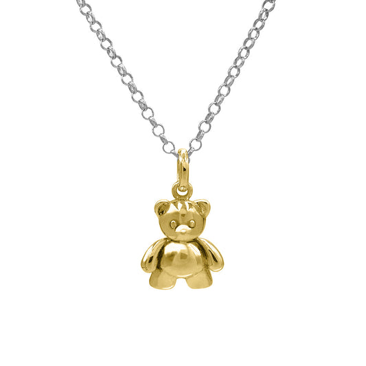 OBBY BEAR (14 K GOLD PLATED OR RHODIUM PLATED)