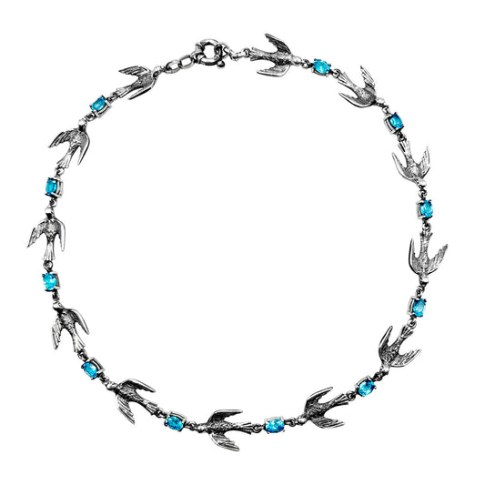 VOLARE NECKLACE (BLUE TOPAZ)