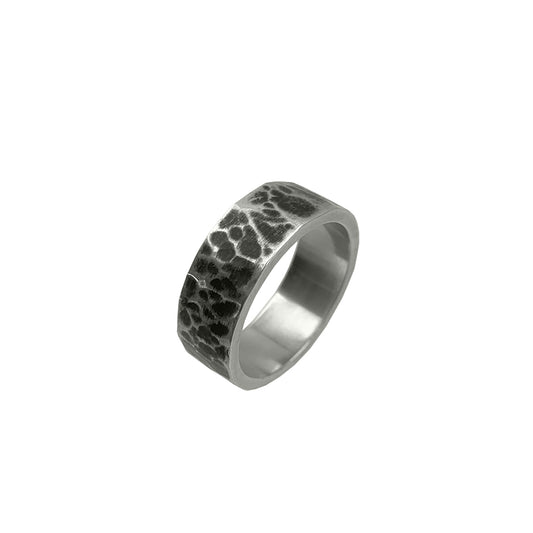 HAMMERED SINGLE BAND ( SILVER )