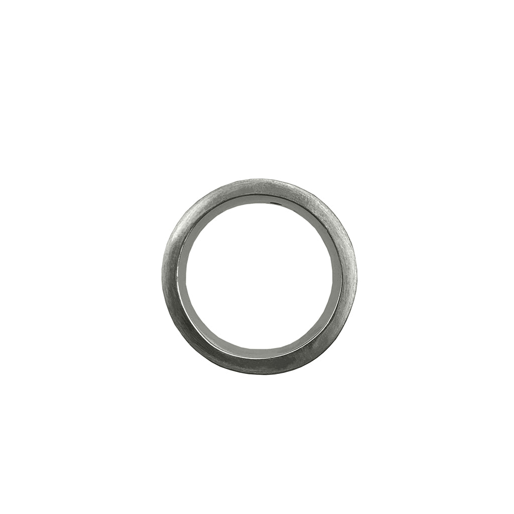 RUSTIC MOISSANITE BAND ( SILVER )